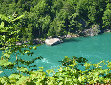 Teal Water of the Niagara River at Devil's Hole State Park